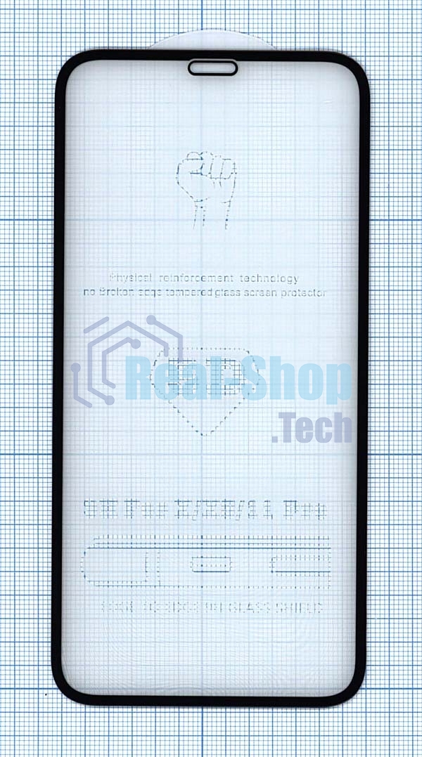 Защитное стекло 5D для Apple iPhone 11 Pro черный