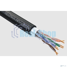 Кабель NEOMAX NM721032-P F/UTP cat.5e 4x2x0.46, 25 AWG, медь, внешний, PE, 305м, черный