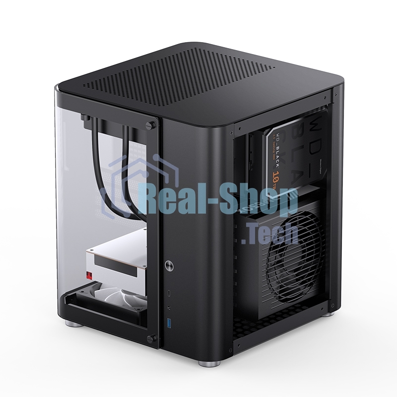 Корпус без блока питания Корпус JONSBO TK-1 Black 2.0 MATX без БП, mini-ITX, micro-ATX, черный