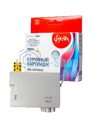Картридж струйный Sakura C13T08044011 (T0804) для Epson, желтый, 7,4 мл.