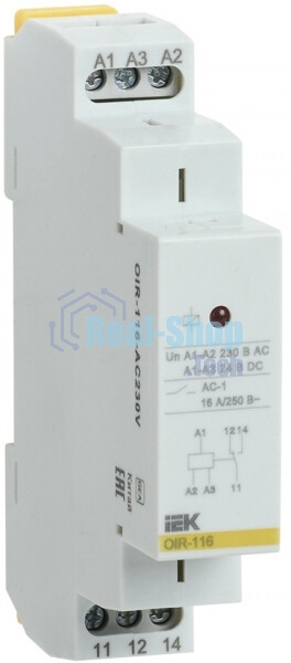 Реле промежуточное OIR 1 конт. (16А) 230В AC IEK OIR-116-AC230V