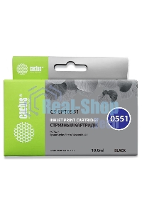 Картридж струйный Cactus CS-EPT0551 черный (10 мл) для Epson Stylus RX520/Stylus Photo R240