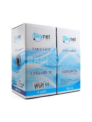 Кабель SkyNet Premium UTP indoor 4x2x0,51, медный, FLUKE TEST, кат.5e, однож., 305 м, box, серый (1693209)