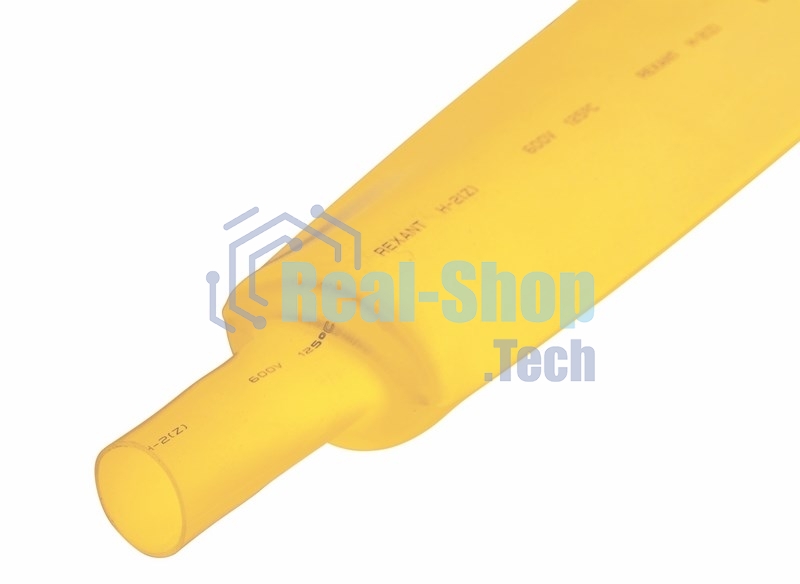 Термоусаживаемая трубка Rexant 50,0/25,0 мм, желтая, упаковка 10 шт. по 1 м