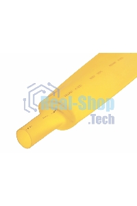 Термоусаживаемая трубка Rexant 50,0/25,0 мм, желтая, упаковка 10 шт. по 1 м