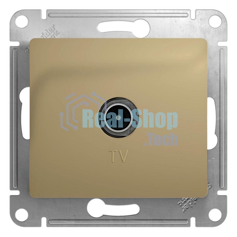 Механизм розетки TV 1-м СП Glossa оконечной 1DB титан SchE GSL000491