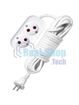 Удлинитель 2х5 м без заземл. 6А IP20 У6-011М ПВС 2х0.75 UNIVersal 011М-05