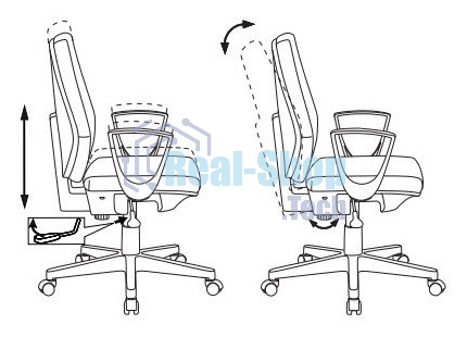 Кресло компьютерное Бюрократ CH-545 черный 38-418, крестовина пластик