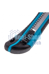 Нож Gross 170 мм, обрезин. ABS - корпус, выдв.сегм. лезвие 18 мм (SK-5), метал. напр-щая, 5 лезвий