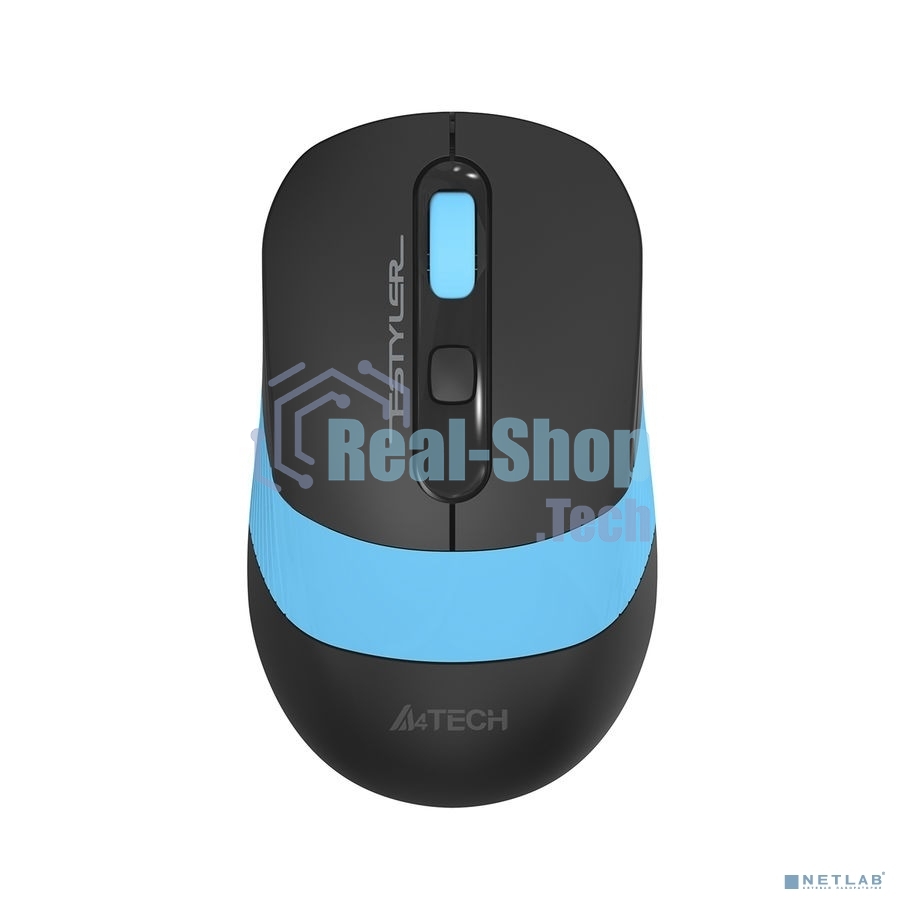 Мышь беспроводная A4Tech Fstyler FG10S черный/синий, 2000 dpi, радиоканал, USB, кнопки - 4