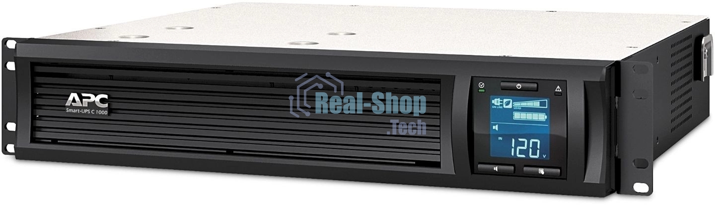 Источник бесперебойного питания APC Smart-UPS C 1000VA/600W, 2U RackMount, 230V, Line-Interactive, LCD, 1 year warranty(REP. SMC1000I-2U)