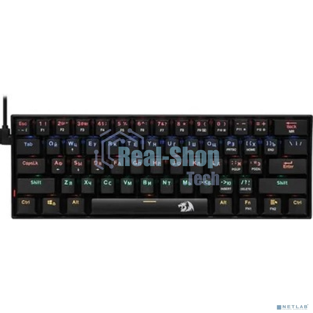 Клавиатура проводная Defender Redragon Lakshmi, USB, черный