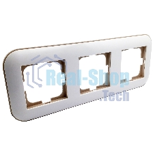 Ovivo Рамка 3-местн. ЛОФТ (LOFT), белый/крафт, 404-010006-227