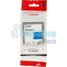 Картридж струйный Canon PFI-107C (6706B001) голубой (130 мл) для Canon iP F680/685/780/785