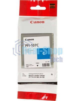 Картридж струйный Canon PFI-107C (6706B001) голубой (130 мл) для Canon iP F680/685/780/785