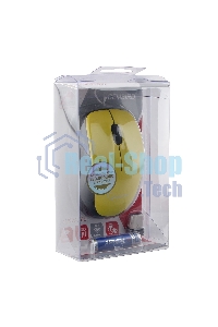 Мышь беспроводная Gembird MUSW-360-LM желтый, 1000 dpi, радиоканал, USB, кнопки - 3