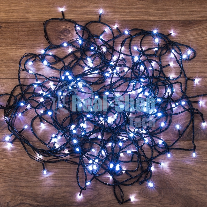 Гирлянда светодиодная универсальная 200 LED БЕЛЫЕ 20 метров, с контроллером