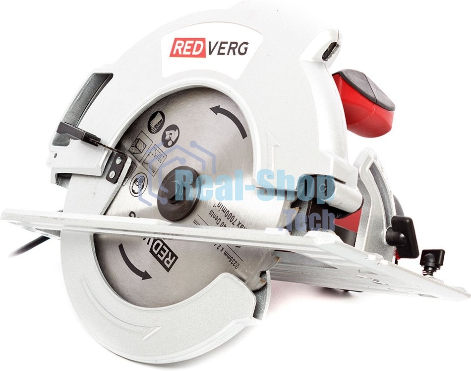 Дисковая пила RedVerg RD-CS220-85. 2200Вт; диск 235/30мм; 4700 об/мин; пропил: при 90