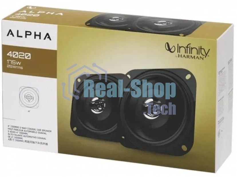 Колонки автомобильные Infinity Alpha 4020 (без решетки) 175Вт 88дБ 4Ом 10см (4дюйм) (ком.:2кол.) коаксиальные двухполосные