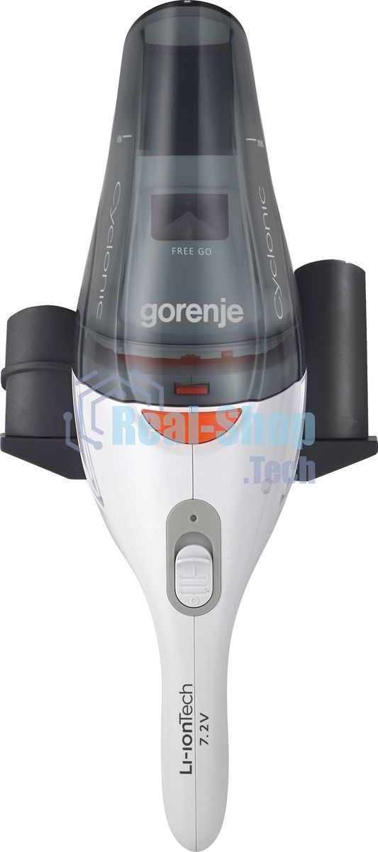 Пылесос ручной Gorenje MVC72FW белый, 12/55 Вт, уборка влажная/сухая, пылесборник контейнер 0.4 л