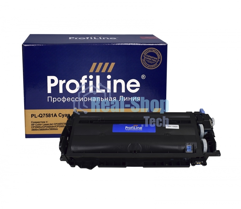 Картридж лазерный ProfiLine PL-Q7581A №503A для принтеров HP Color LaserJet 3800/CP3505 Cyan 6000 копий