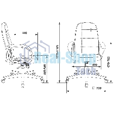 Кресло руководителя Бюрократ CH 002 Fabric 3C11 черный, крестов. пластик