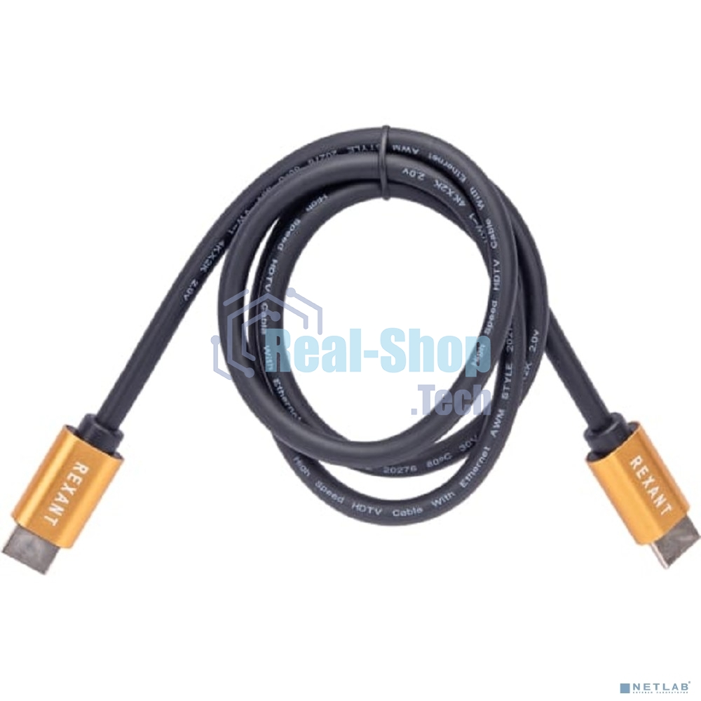 Кабель Rexant HDMI - HDMI 2.0 длина 1 метр GOLD