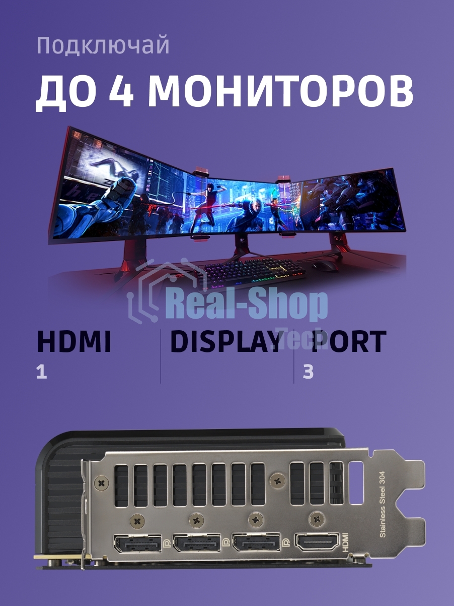 Видеокарта ASUS PRIME-RTX 5080-O16G, 16Gb GDDR7, 256 bit, DisplayPort, HDMI, GPU 2655 MHz 90YV0LX0-M0NA00