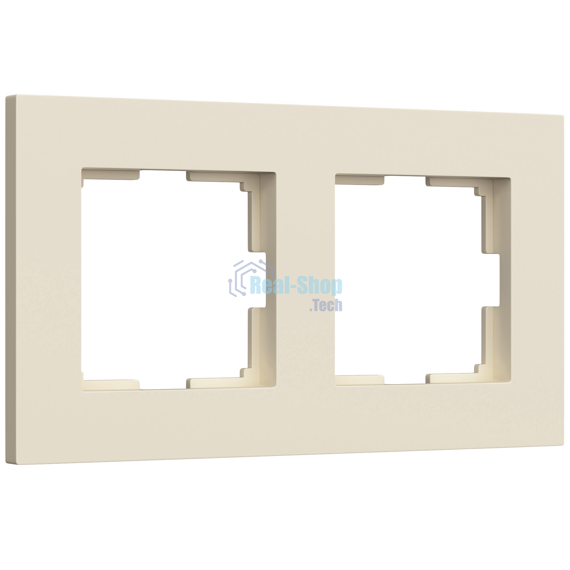 Рамка на 2 поста Slab (айвори софт)