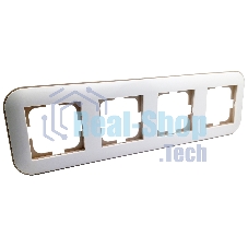 Ovivo Рамка 4-местн. ЛОФТ (LOFT), белый/крафт, 404-010006-228