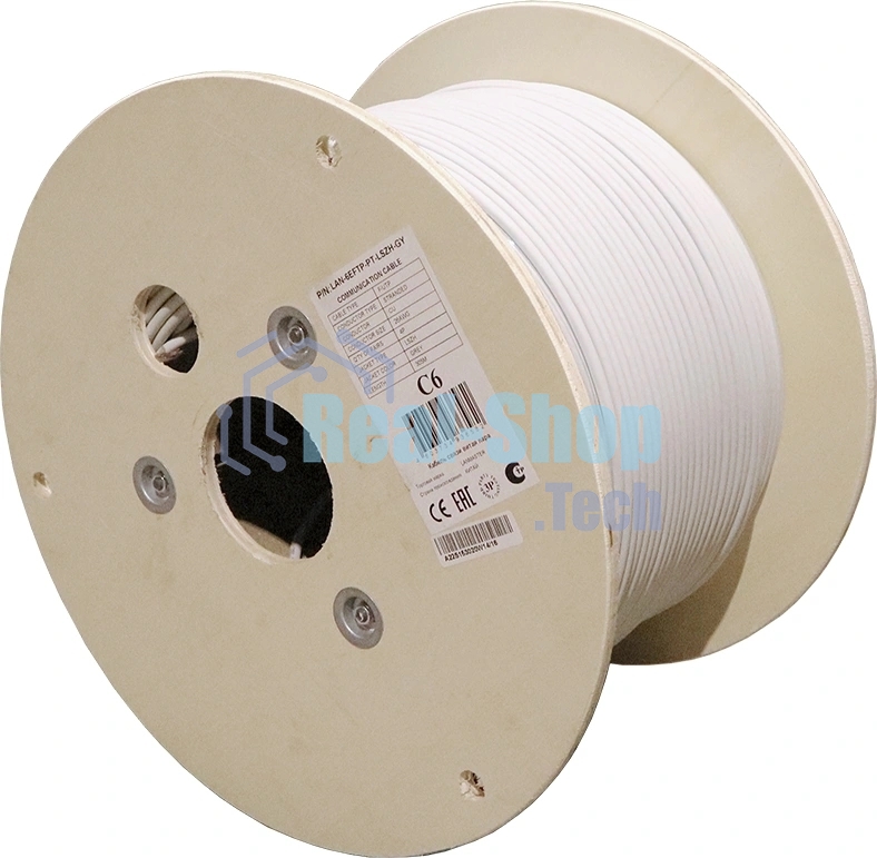 Кабель информационный Lanmaster LAN-6EFTP-PT-LSZH-GY кат.6 FTP 4 пары 23AWG LSZH внешний 305м серый