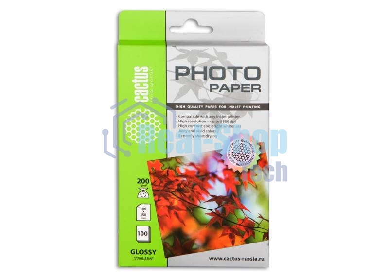 Фотобумага Cactus CS-GA6200100 глянцевая A6 200 г/м2 100 листов