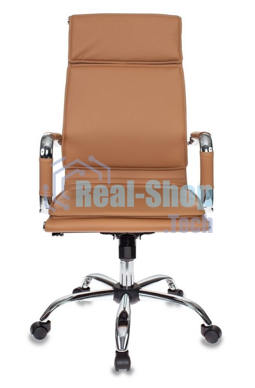 Кресло руководителя Бюрократ CH-993/camel светло-коричневый, искусственная кожа, крестовина хромированная