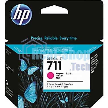 Картридж струйный HP №711 CZ135A пурпурный x3уп. для HP DJ T120/T520