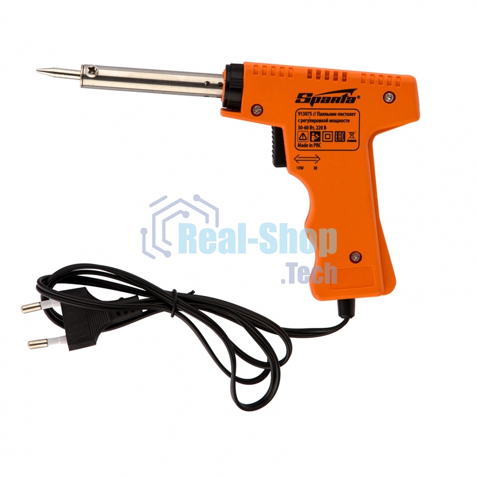 Паяльник-пистолет с регулировкой мощности Sparta 30-60 Вт,220 В