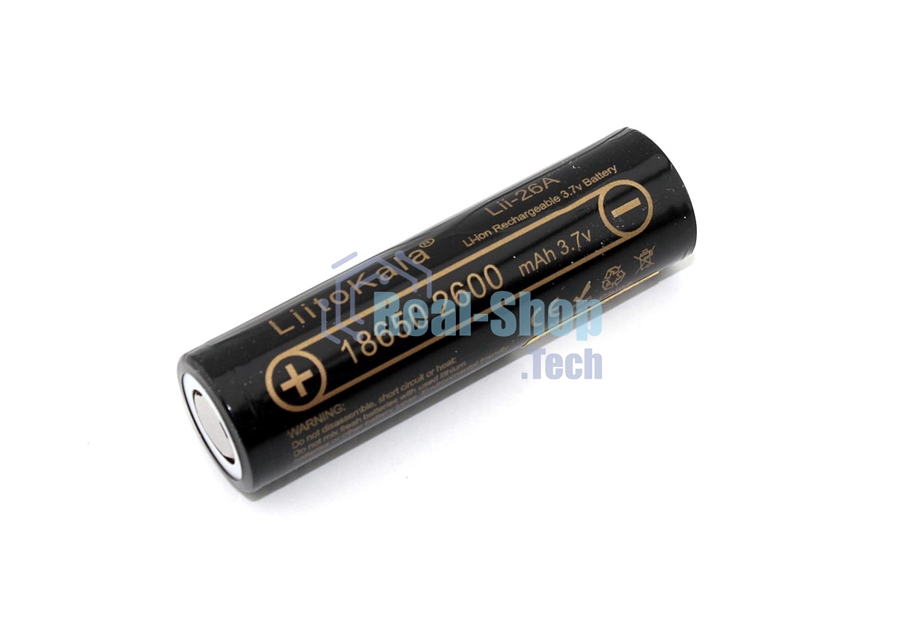 Аккумулятор LiitoKala Lii-26A 2600mAh, 3.7V типа 18650 Li-Ion
