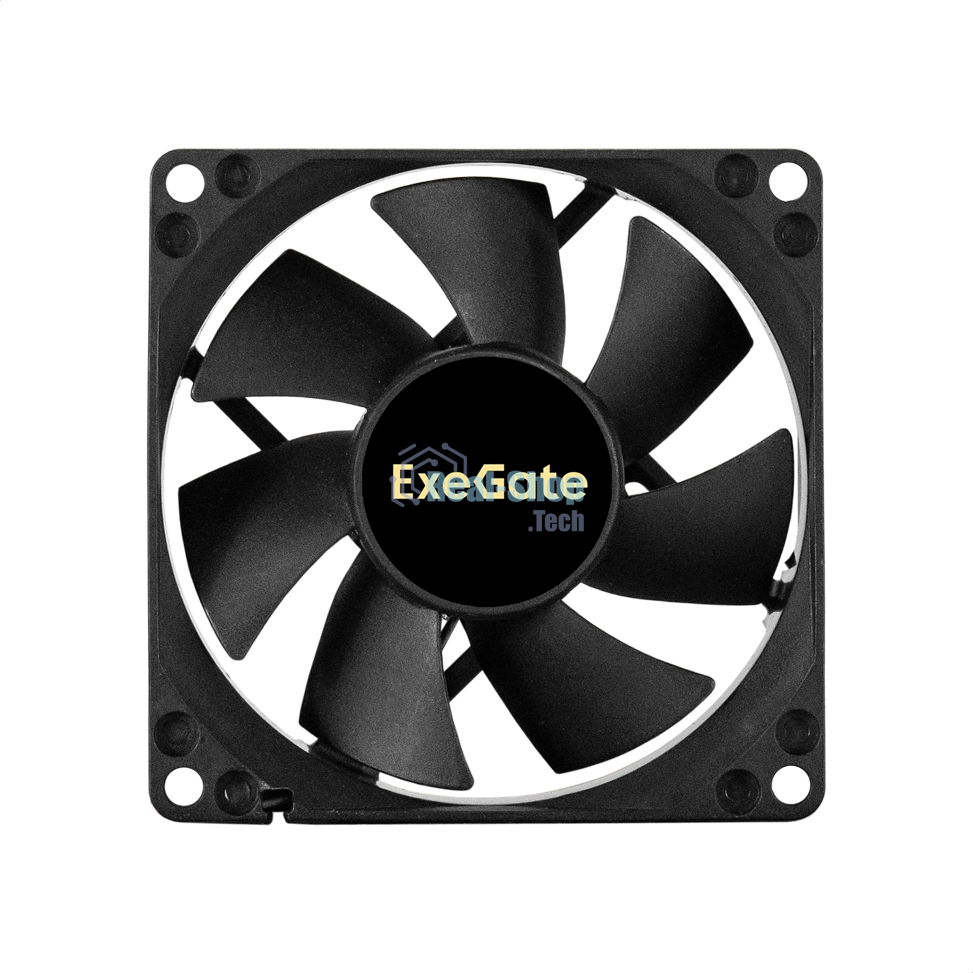 Вентилятор для корпуса ExeGate ExtraSilent ES08025SM черный, 80 мм, 2100 об/мин, 21 дБ, 3 pin