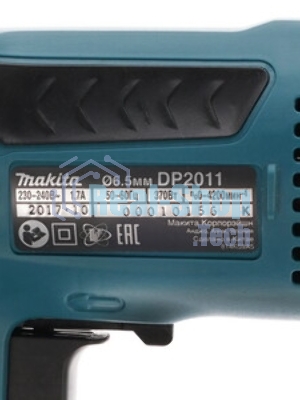 Дрель-шуруповерт Makita DP2011, 370 Вт, 28 Нм, щеточный