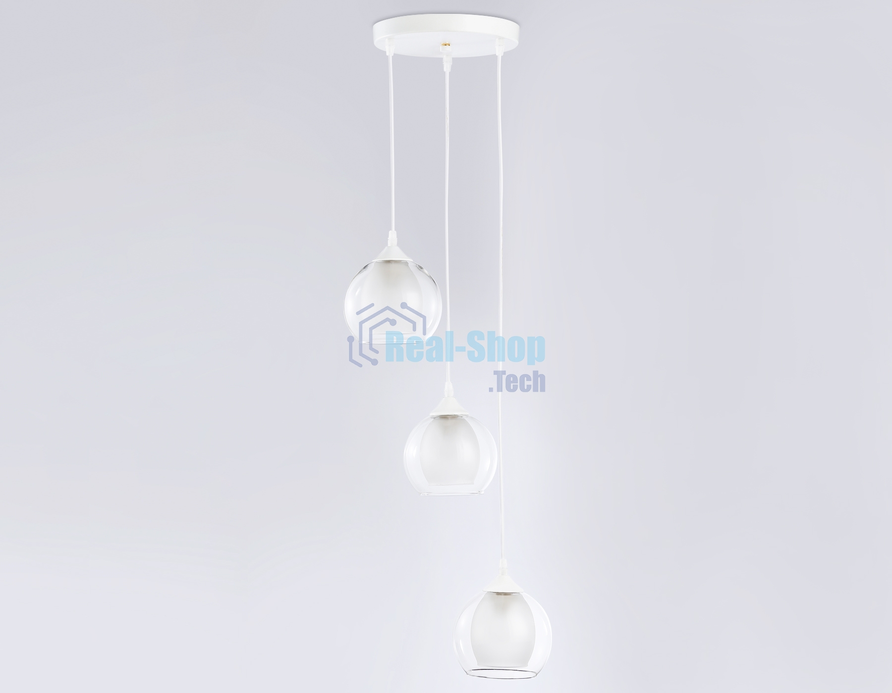 Подвесной светильник TR3540/3 WH/CL/FR белый/прозрачный/белый матовый E27*3 max 40W D281*800