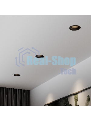 25070/LED 15W 4000K / светильник встраиваемый светодиодный / черный