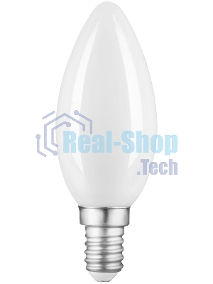 Лампа cветодиодная LED Gauss Filament Свеча 9W 610lm 4100К Е14 milky диммируемая 1/10/50 103201209-D
