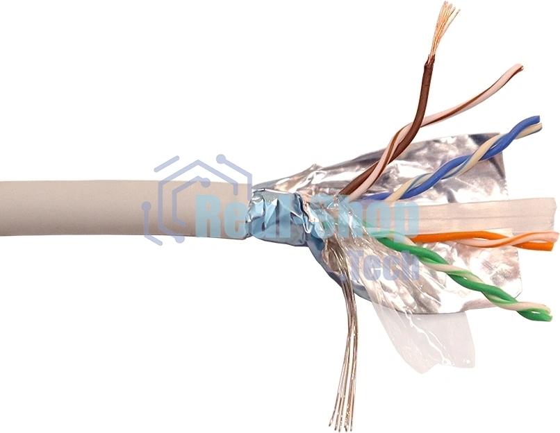Кабель информационный Lanmaster LAN-6EFTP-PT-LSZH-GY кат.6 FTP 4 пары 23AWG LSZH внешний 305м серый