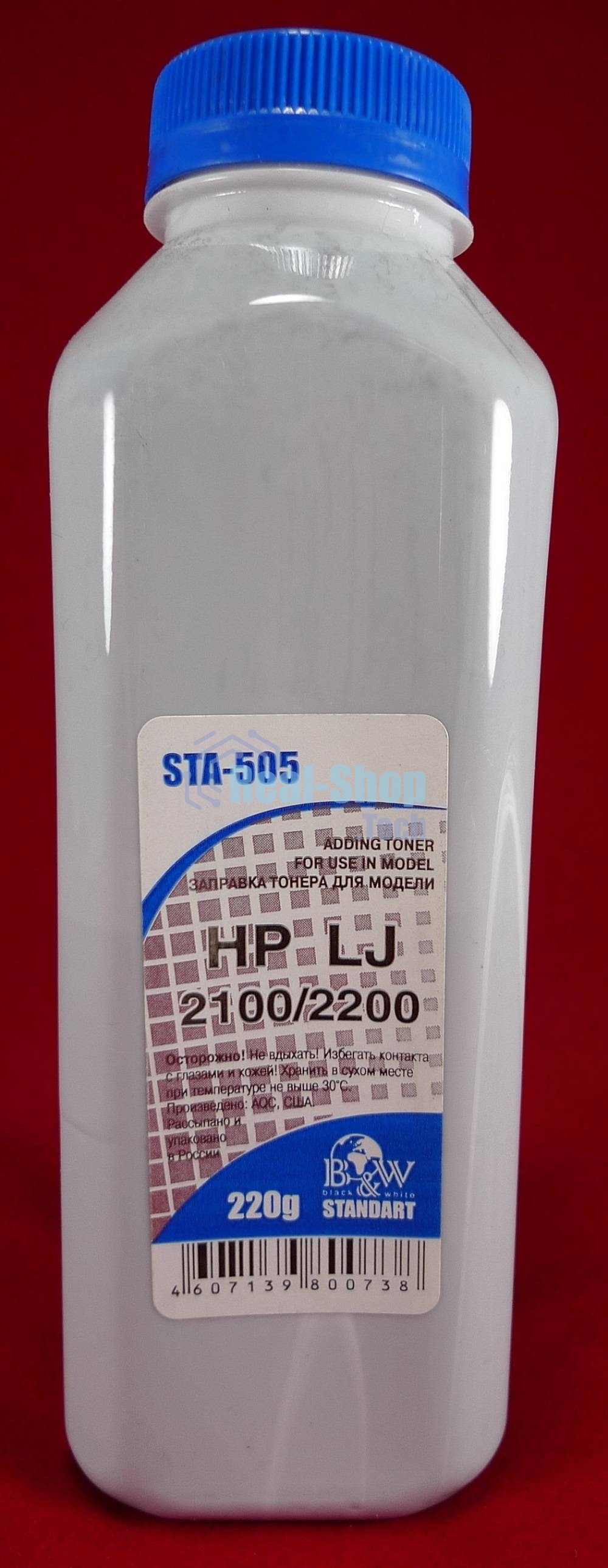 Тонер HP LJ 2100 (фл 220 г.) B&W Standart фас России