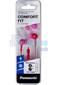 Наушники Panasonic RP-TCM115GCP внутриканальные 10-24000Гц 1.2м 3.5мм 98дБ микрофон розовые