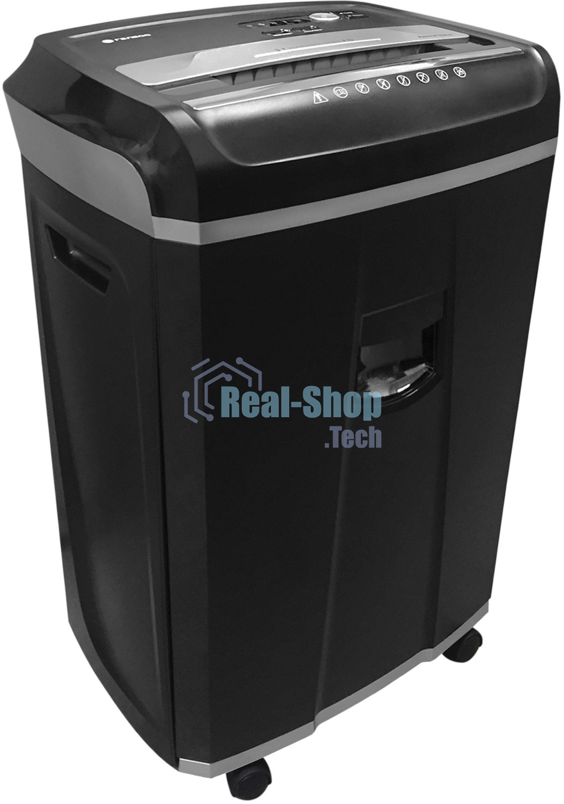 Шредер ГЕЛЕОС УМ35-4 (DIN P-4) фрагмент 3,9x30мм, 26 листов (70гр./м²), 35 литров, Уничт.скобы,скрепки,пл.карты,CD. TouchGuard.JamFree.ECO