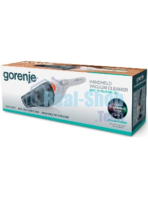 Пылесос ручной Gorenje MVC72FW белый, 12/55 Вт, уборка влажная/сухая, пылесборник контейнер 0.4 л