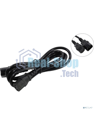 Кабель монитор-компьютер (UPS->уст-во) ExeGate Power EC-1,8P (С13->С14) VDE-250V-3*1,00-CU,10A, 1.8м