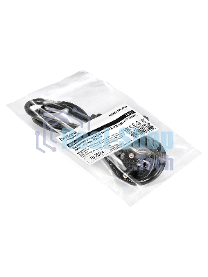 Кабель питания ExeGate Power PC-1P (Евровилка угловая Schuko->C13, VDE-250V-3*0.75mm2, медь, черный, 10A, 1м)