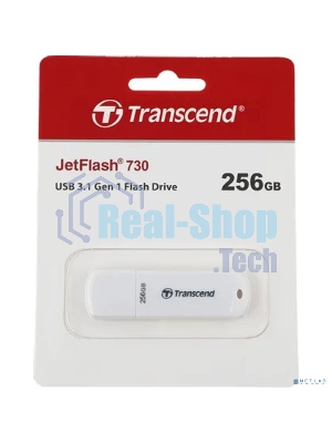 Флешка USB Transcend Jetflash 730 (TS256GJF730), 256Gb, USB 3.0, R/W 120/60, белый