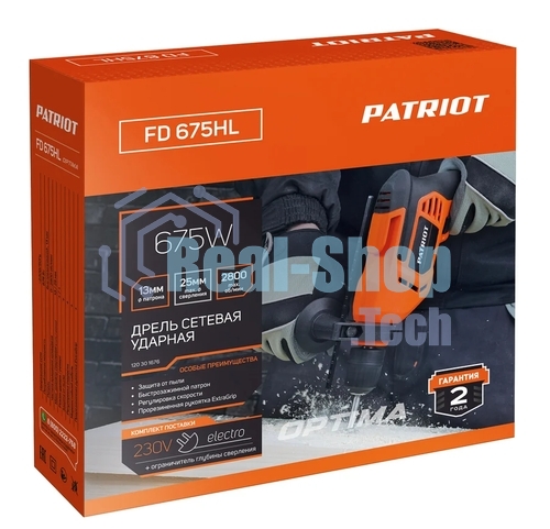 Дрель ударная Patriot FD 675H 675Вт ключевой реверс (120301675)